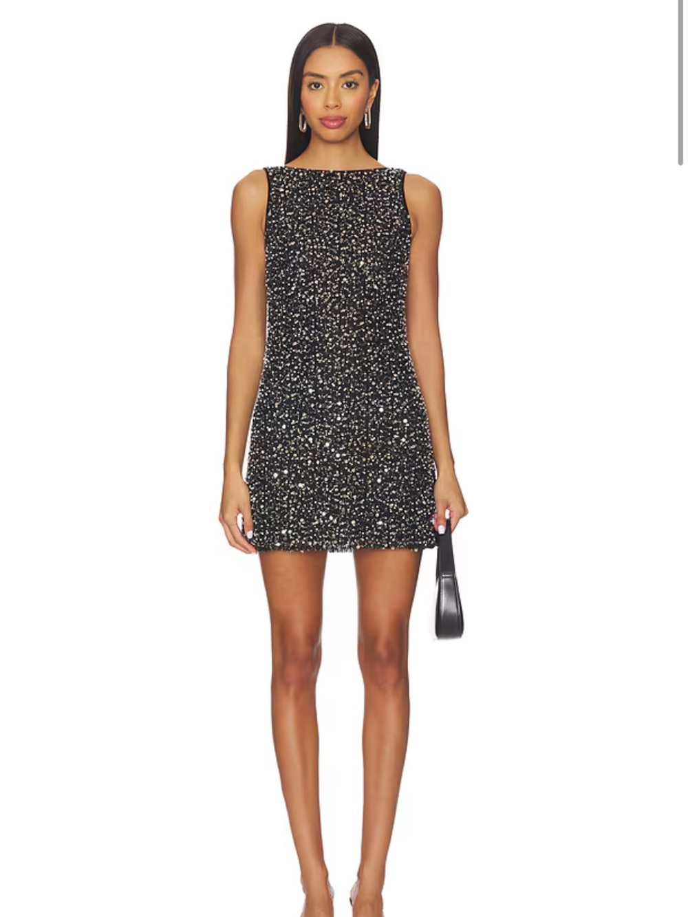 Sparkle Sequin Kit Black Mini Dress Saylor